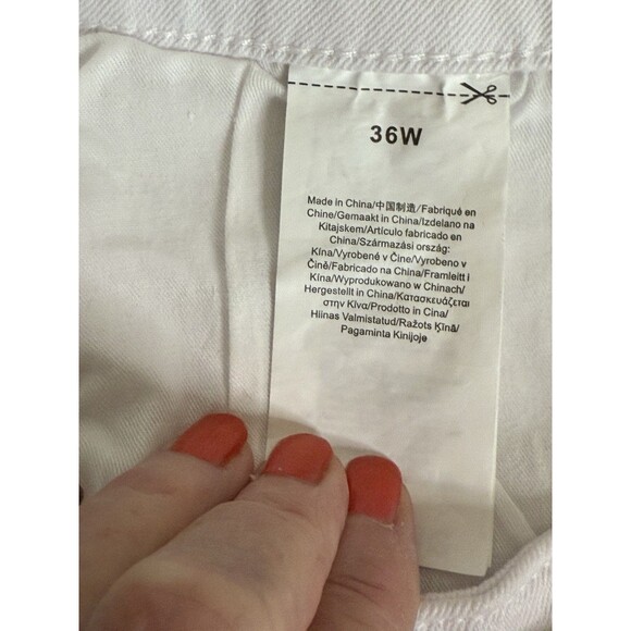 ZLZ Men's White Jeans Stretch Slim Fit Younger-Looking Comfy Pants Size 36 EUC - Picture 9 of 14